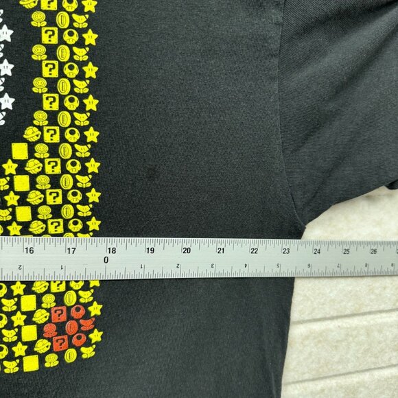 Super Mario Question Block Graphic Tee Black Short Sleeve 2XL - Picture 6 of 7